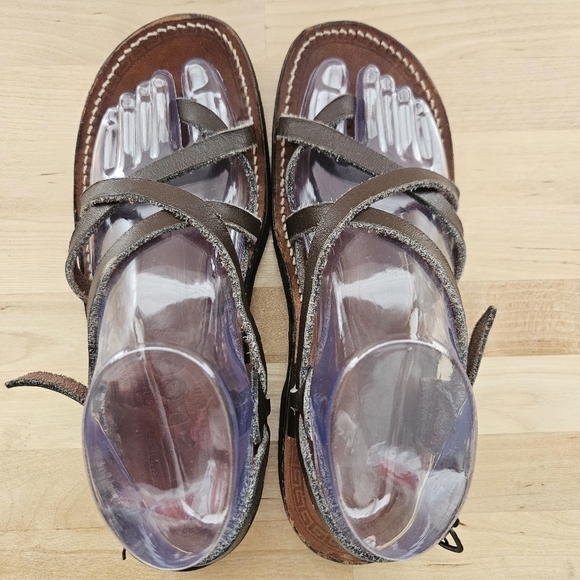 NIMROD Israeli Sandals Handmade 100% Leather Sz 9.5 - Picture 3 of 12
